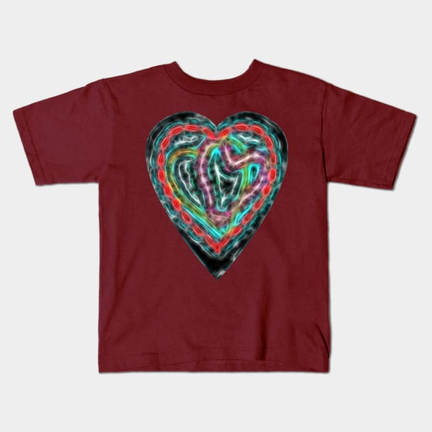 Multiple Hearts in one Design Kids T-Shirt by DougB